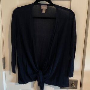 Chico's Deep Blue Open Front Cardigan